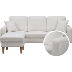 Habitat Et Jardin Canapé D'angle Réversible En Tissu "gabby" - 3 Places - Blanc