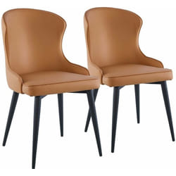 Lot de 2 Chaises 'Tina' - Marron