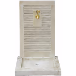 Fontaine "ETNA" - en pierre reconstituée composée d'un réceptacle et d'un fronton - Vendue avec un robinet en laiton - 57 x 4 ...
