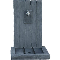 Habitat Et Jardin - Fontaine 'ardoise' - en pierre reconstituée - 59 x 44 x 87 cm - Gris