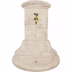 Fontaine "CHANTILLY" - en pierre reconstituée composée d'un réceptacle et d'un fronton - Vendue avec un robinet en laiton - 6 ...