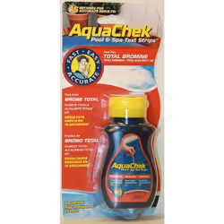 Bandelettes d'analyse "Aquacheck Rouge - Brome" - 50 bandelettes incluses - Pour brome total, pH, alcalinité totale, dureté t ...
