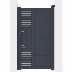 Portillon en aluminium "Jean"- 100 x 173 cm - Anthracite Le portillon "Jean" est un choix idéal pour ceux qui cherchent une s ...