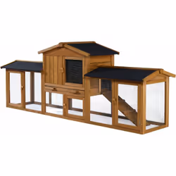 Clapier pour lapin en bois "Galina" en extérieur et waterproof : Vous êtes adepte du > et avez envie de manger des œufs saine ...