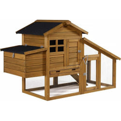 Poulailler 'Clochette ' avec pondoir en bois - Marron