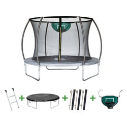 Trampoline avec filet intérieur jumper - Ø 305 - Gris