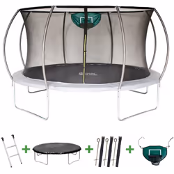 Trampoline avec filet intérieur "Jumper" - Ø 4,25 m - Hauteur du trampoline : 261 cm - Hauteur de saut : 81 cm - Hauteur du f ...