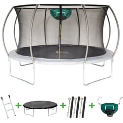 Habitat Et Jardin - Trampoline avec filet intérieur 'jumper' - ø 4,25 m - Gris