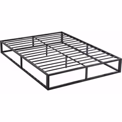 Description générale Offrez à votre chambre une touche de sophistication moderne avec notre cadre de lit en métal noir de qua ...