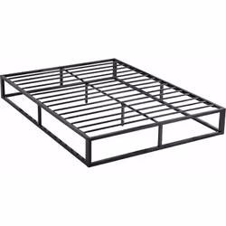 Description générale Offrez à votre chambre une touche de sophistication moderne avec notre cadre de lit en métal noir de qua ...