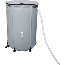 Habitat Et Jardin - Récupérateur d'eau souple en pvc 250 l - Gris