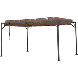 Pergola bioclimatique en tissu Lodge 3 x 4 m - Taupe