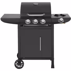 Habitat Et Jardin - Barbecue gaz 'Feria 4' - 4 brûleurs dont 1 latéral - 11.5 kw - Noir