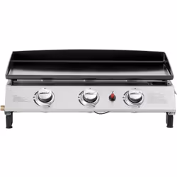 Grill a gaz 3 Brûleurs "Jolly" - 66 x 49 x 23.5 cm - récupérateur de graisse inclus Grill à gaz 3 brûleurs plancha en acier i ...