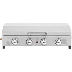 Habitat Et Jardin Plancha Gaz 4 Bruleurs Avec Couvercle "fasto" - 10 Kw - Gris