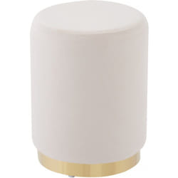 Habitat Et Jardin - Pouf en velours 'Lorraine' - Beige