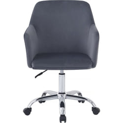 Habitat Et Jardin - Chaise de bureau en velours ajustable 'Ophélie' - Gris