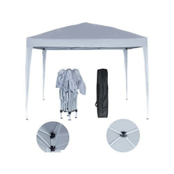 Tonnelle de jardin pliante Svetlana 4 - 12 m² - 3 x 4 m - Blanc