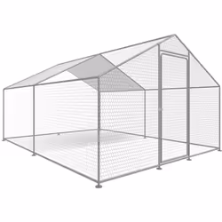 Enclos à poules 9 m² parc grillagé 3 x 3 x 2 M acier galvanisé : Découvrez notre enclos à poules de 9 m² , conçu par des élev ...