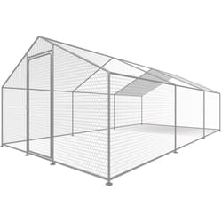 Habitat Et Jardin - Enclos à poules 18 m² parc grillagé 6 x 3 x 2 m acier galvanisé