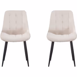 Habitat Et Jardin Lot De 2 Chaises Bouclette "victoria" - Beige