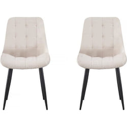 Habitat Et Jardin Lot De 2 Chaises Bouclette "victoria" - Beige