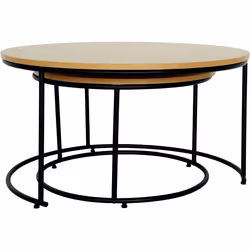 Palozi Home Lot De 2 Tables Basses Gigognes "wen" - Marron