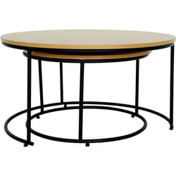 Palozi Home Lot De 2 Tables Basses Gigognes "wen" - Marron