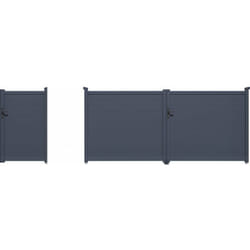 Pack portail + portillon "Marc" - Gris