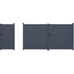 Habitat Et Jardin Pack Portail + Portillon "marc" - Gris