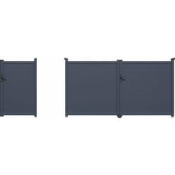 Pack portail + portillon "Marc" - Gris
