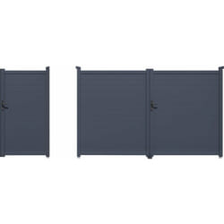Pack portail + portillon "Marc" - Gris