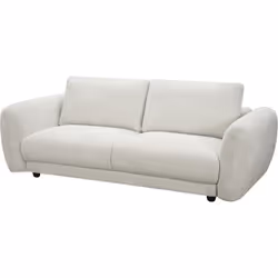 Palozi Sofa Canapé Droit En Tissu Chenille "saint Germain S" - 3 Places - Beige