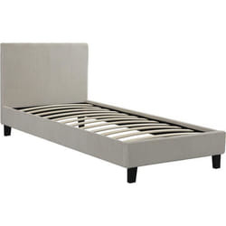 Lit simple en velours cotelé Ambre - 90 x 190 - Beige