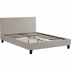 Lit double en velours côtelé Ambre - 140 x 190 - Beige