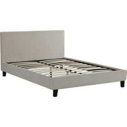 Lit double en velours côtelé Ambre - 140 x 190 - Beige
