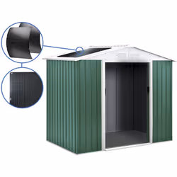 Abri de jardin métal - Avec panneaux solaires - Lot de 2 - Onduleur wifi et prise courant inclus - 4,07 m² - dimensions hors  ...