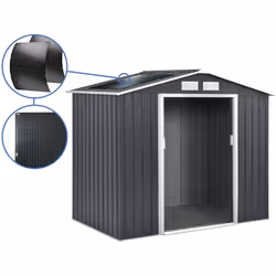 Abri de jardin métal 5.29 m² avec panneaux solaires - "Vegas": Découvrez l'Abri de jardin métal " Vegas" , un espace de range ...