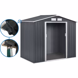 Abri de jardin en métal 5.29 m² avec gouttière - "Vegas" : Découvrez l'Abri de jardin métal " Vegas" , un espace de stockage  ...