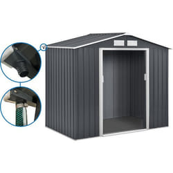Abri de jardin en métal - Vegas - 4.07 m² avec gouttière