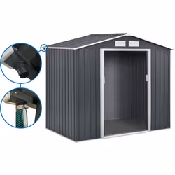 Abri de jardin en métal 2.7 m² avec gouttière - "Vegas" : Découvrez l'Abri de jardin métal " Vegas" , un espace de stockage i ...
