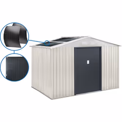 Abri de jardin métal "Nebraska" 5,29m² - Lot de 2 panneaux solaires - Dimensions hors tout: 191 x 277 x 202 cm Abri de jardin ...