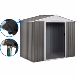 Abri jardin métal "Dallas"- 4.07 m² avec gouttière Découvrez l'Abri de Jardin Métal Dallas, une solution de rangement élégant ...