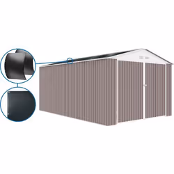 Habitat Et Jardin Garage Métal "nevada" - 15,36m² Avec Panneaux Solaires