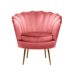 Habitat Et Jardin Fauteuil Velours "floria" - 70 X 73 X 76 Cm - Rose
