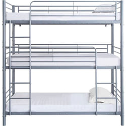 Habitat Et Jardin - Lit superposé en métal triple 'havin' - 90 x 190 cm - Gris
