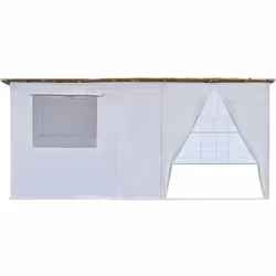 Souccah en Kit NINA ajustable de 1x1 m à 3x5 m - Dimensions extérieures 3 x 5 m - Tissu Oxford blanc LIVRAISON EN ILE DE FRAN ...