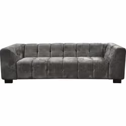 Habitat Et Jardin Canapé Droit Design En Tissu Chenille 3 Places "foch"- Gris