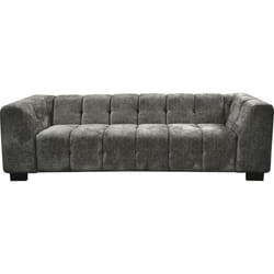 Habitat Et Jardin Canapé Droit Design En Tissu Chenille 3 Places "foch"- Gris