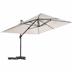 Parasol déporté de jardin "Sky 4" - Dimensions : 370 x 278 x 261 cm - Poids : 21.7 kg - Structure : Aluminium/ Métal - Toile  ...